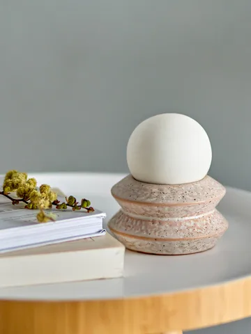 Candeeiro de mesa Capella portable Ø10x11 cm - White double - Bloomingville