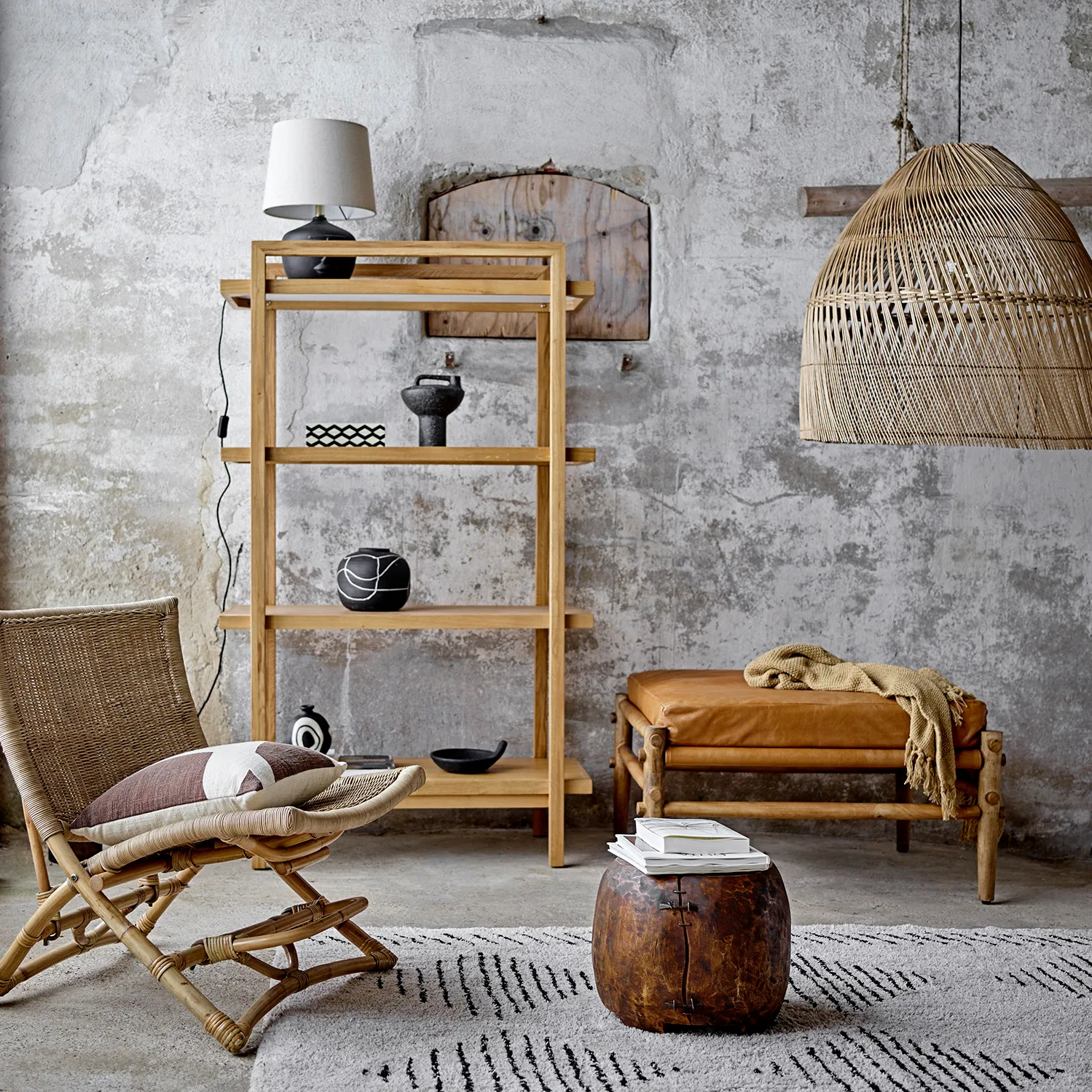 Candeeiro de mesa Matheo 43 cm, preto Bloomingville