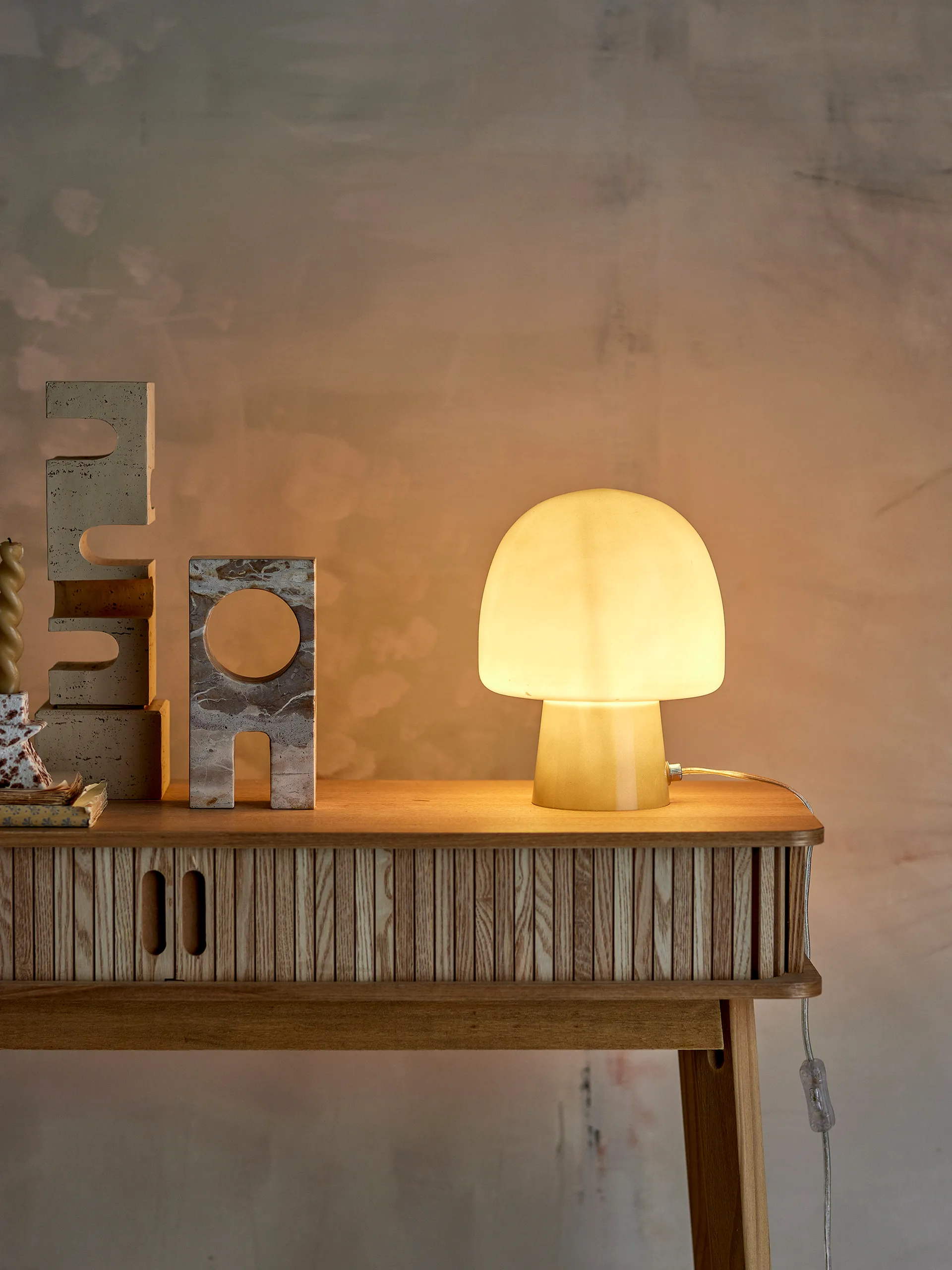 Candeeiro de mesa Paddy Ø20x26,5 cm, Verde Bloomingville