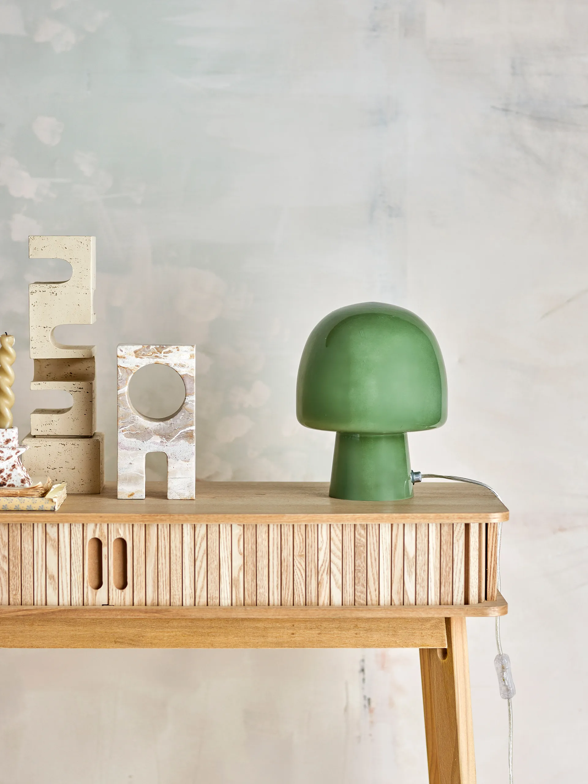 Candeeiro de mesa Paddy Ø20x26,5 cm, Verde Bloomingville