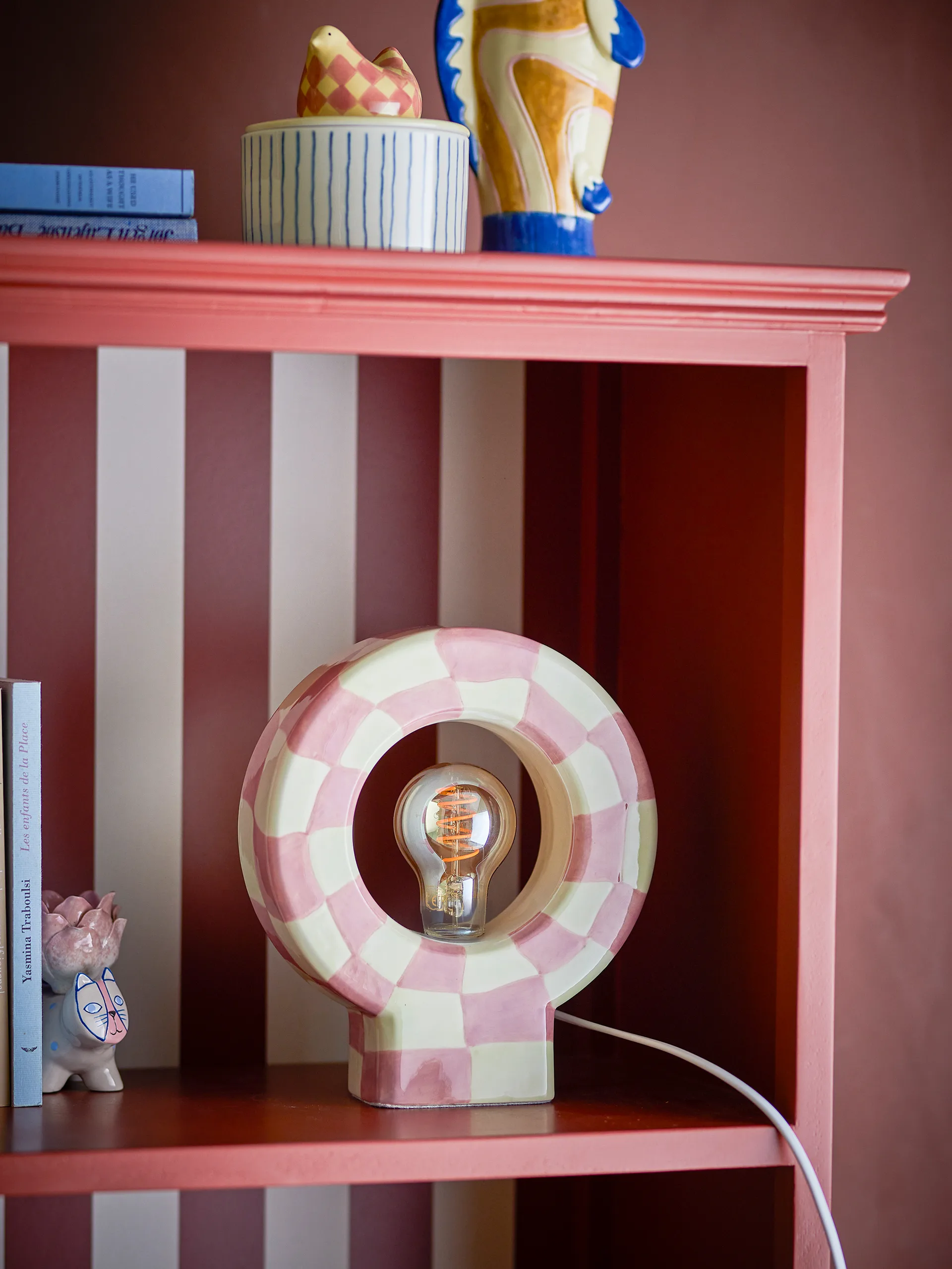 Candeeiro de mesa Vialini 20,5x23,5 cm, Rosa Bloomingville