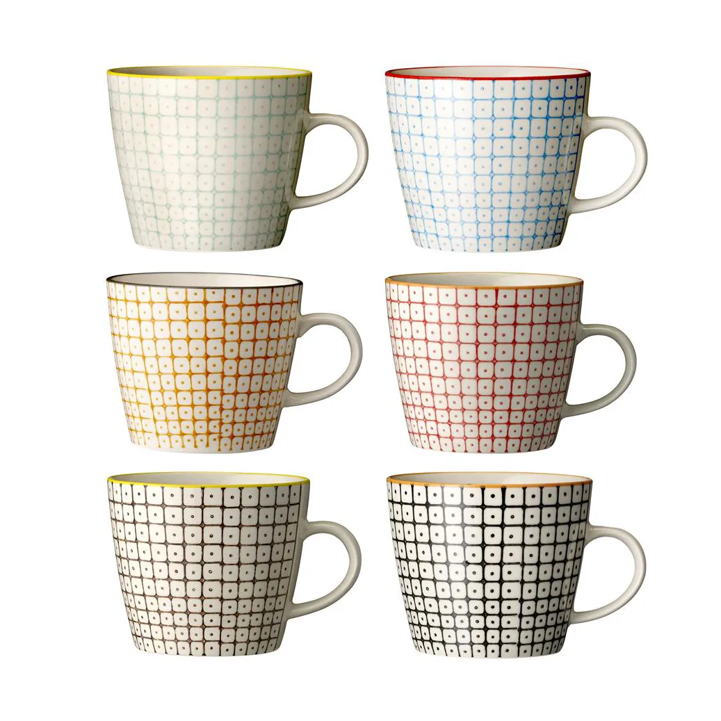 Caneca Carla 8,3 cm conjunto de 6 Bloomingville