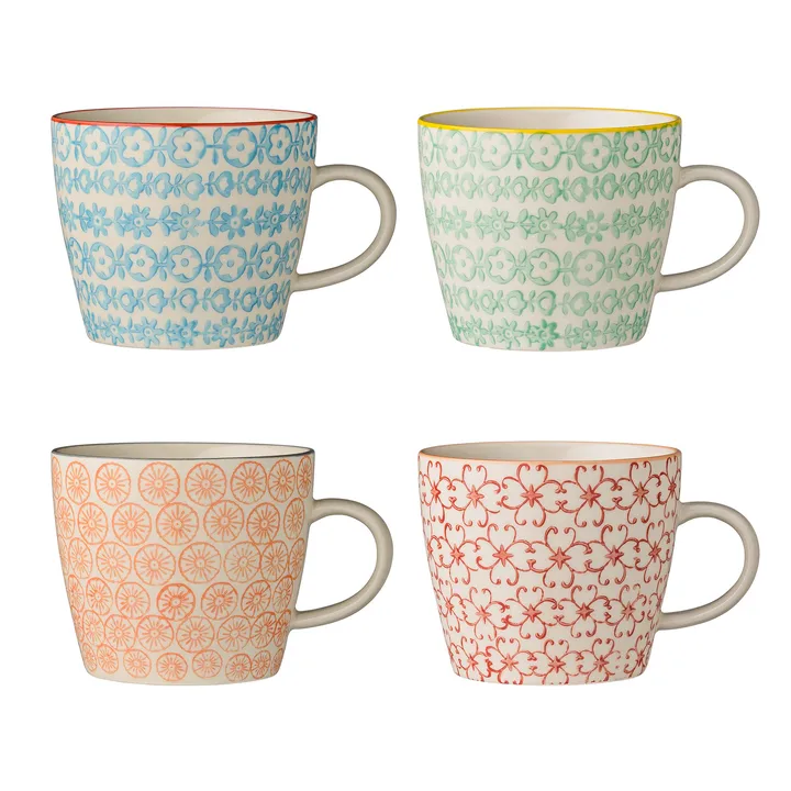 Caneca Carla conjunto de 4 multi - Bloomingville