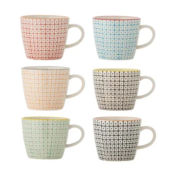 Caneca Carla - Multicolor, conjunto de 6 - Bloomingville