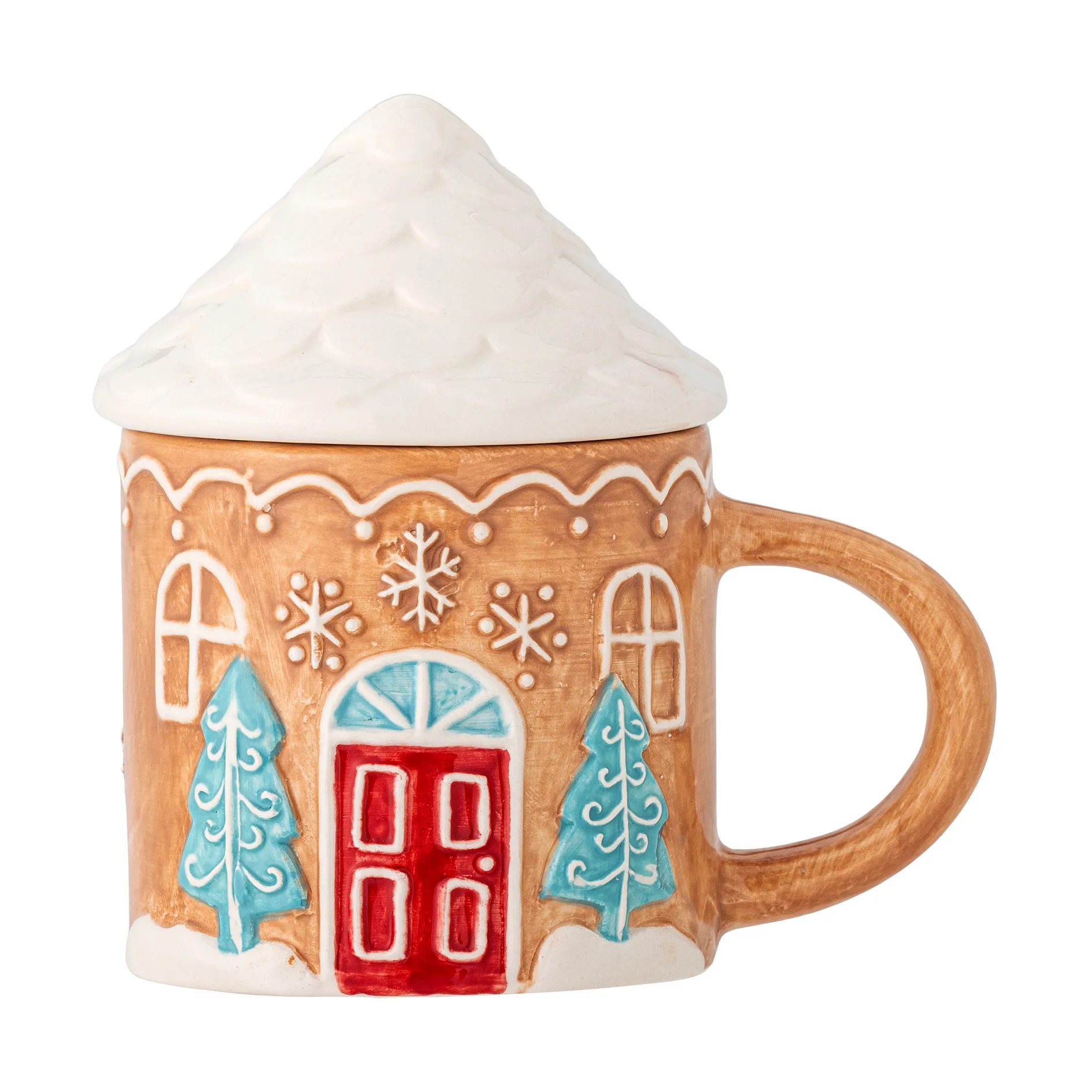 Caneca Ginnie 29 cl, Marrom-branco Bloomingville