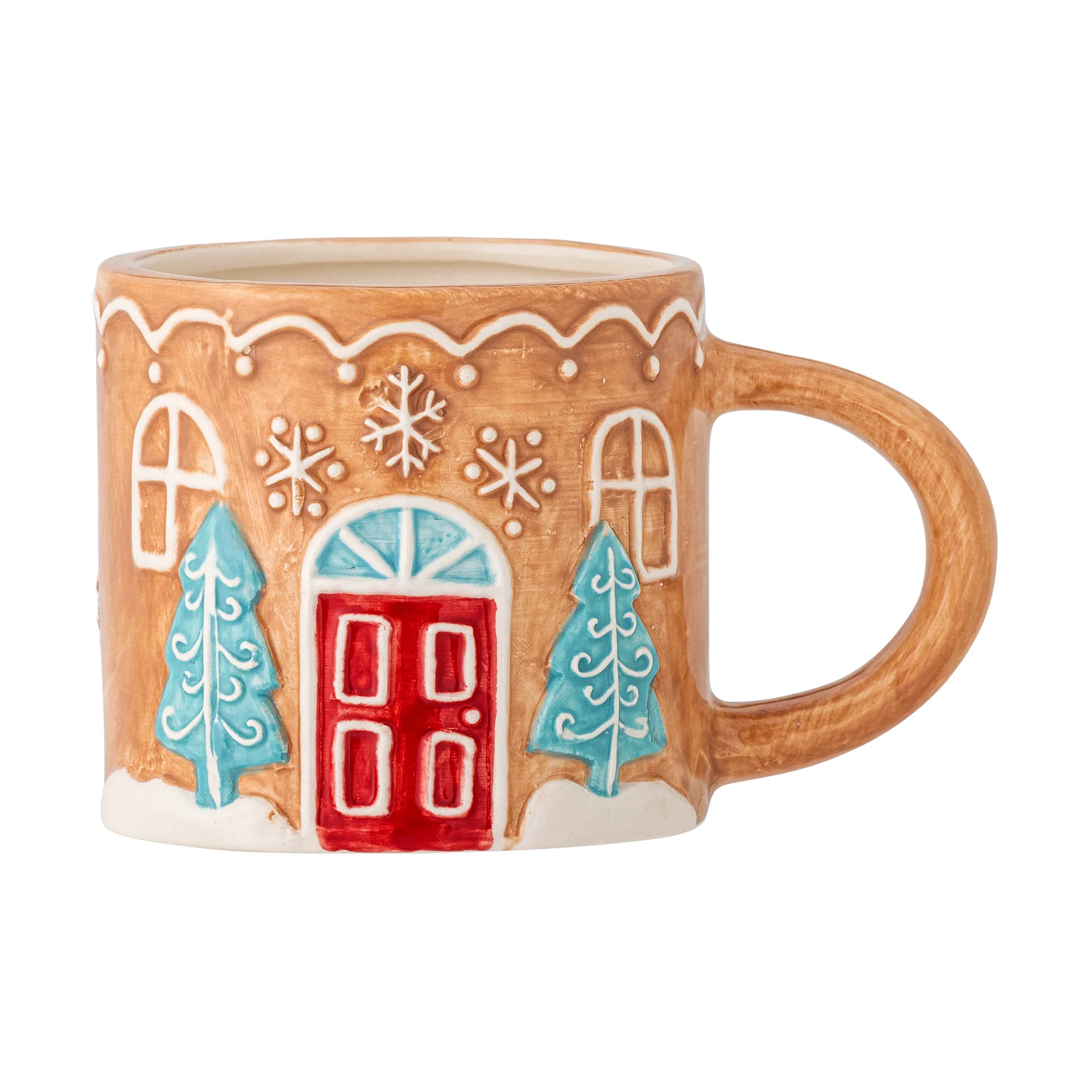 Caneca Ginnie 29 cl, Marrom-branco Bloomingville