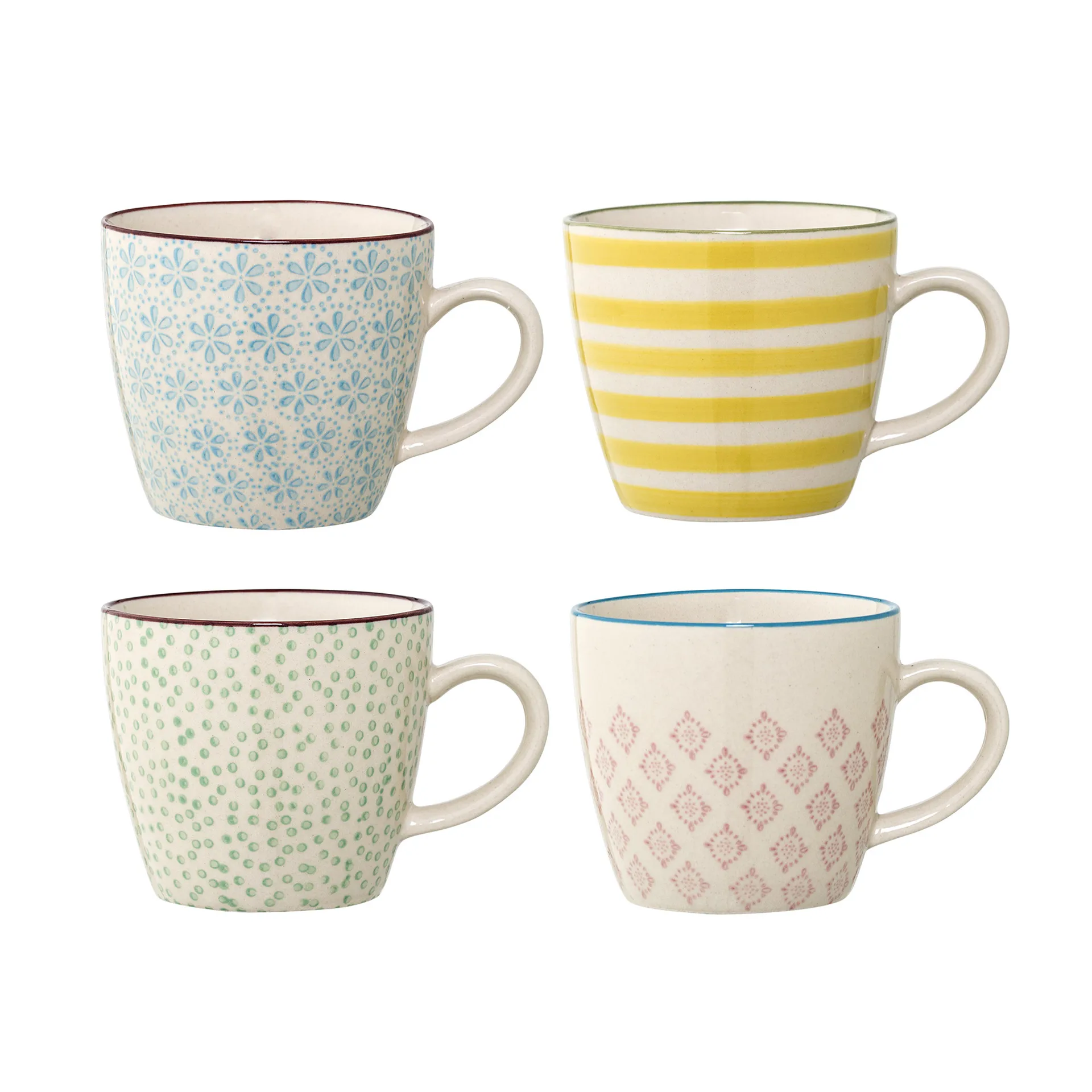 Caneca Patrizia, conjunto de 4 Ø7,5 cm Bloomingville