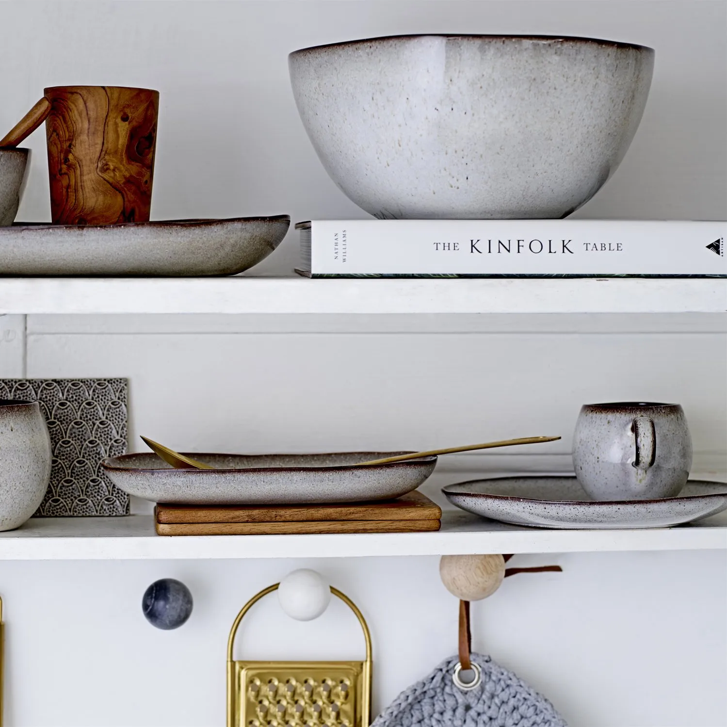 Caneca Sandrine 8 cm, light grey Bloomingville