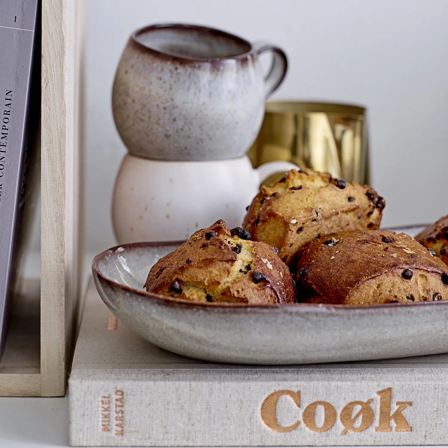 Caneca Sandrine 8 cm, light grey Bloomingville