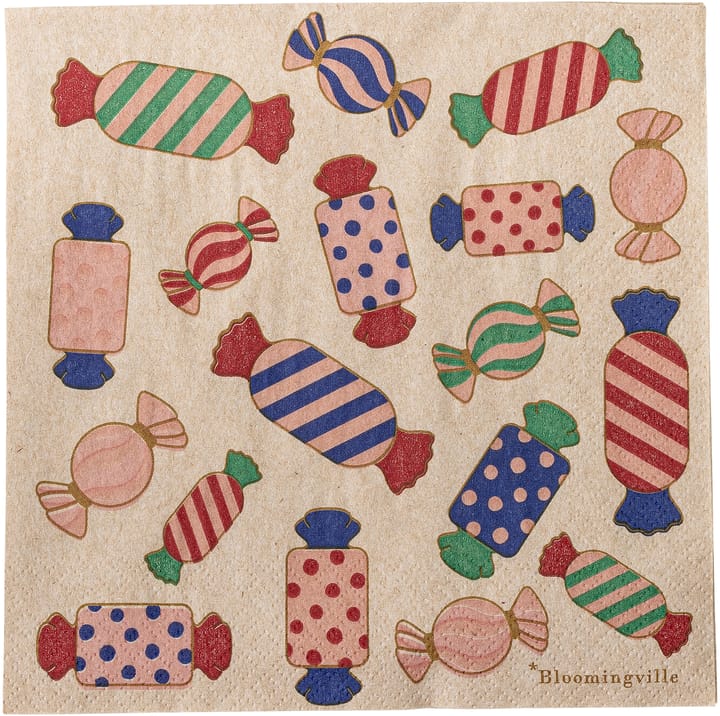 Caramella guardanapo 33x33 cm 20 unidades - Rosa - Bloomingville