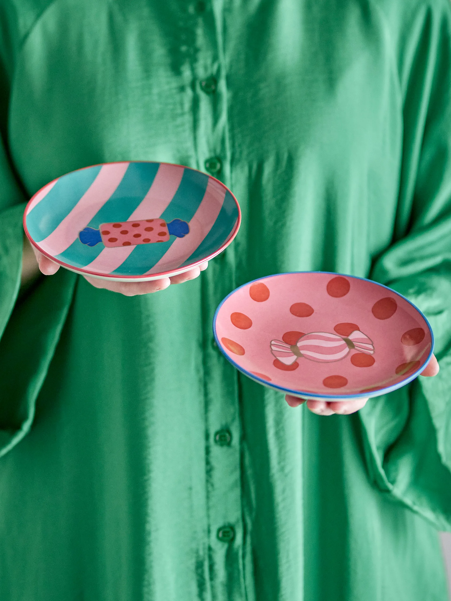 Caramella prato Ø16 cm 2 peças, Rosa Bloomingville