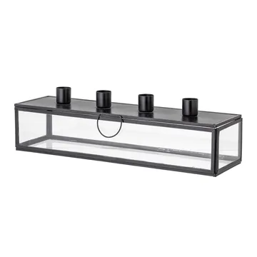 Castiçal Advento Pelo 34 cm - preto-claro - Bloomingville