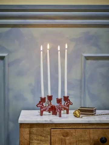 Castiçal de Advento Siffer - Vermelho, 23 cm - Bloomingville