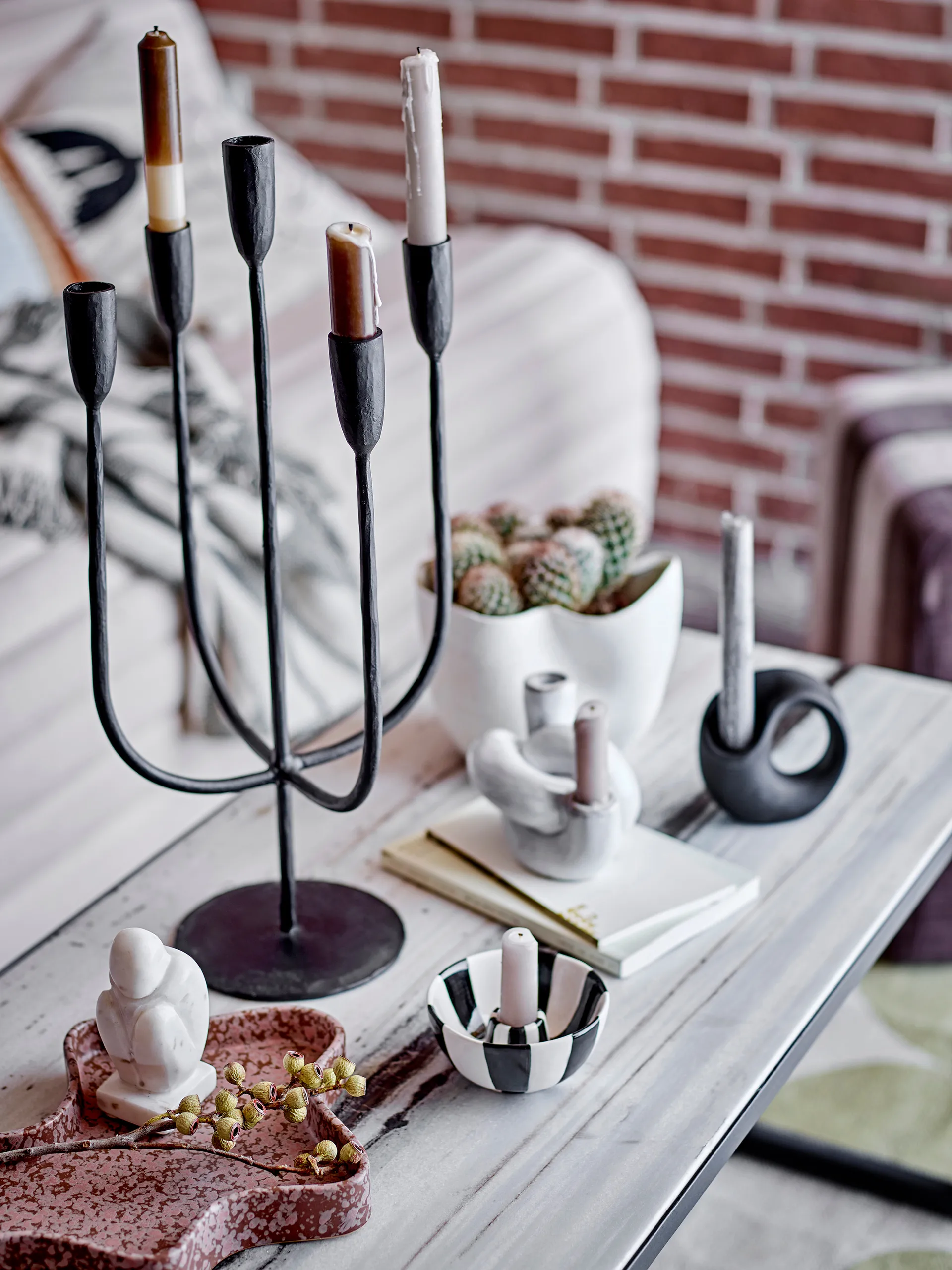 Castiçal Haydn, Branco  Bloomingville