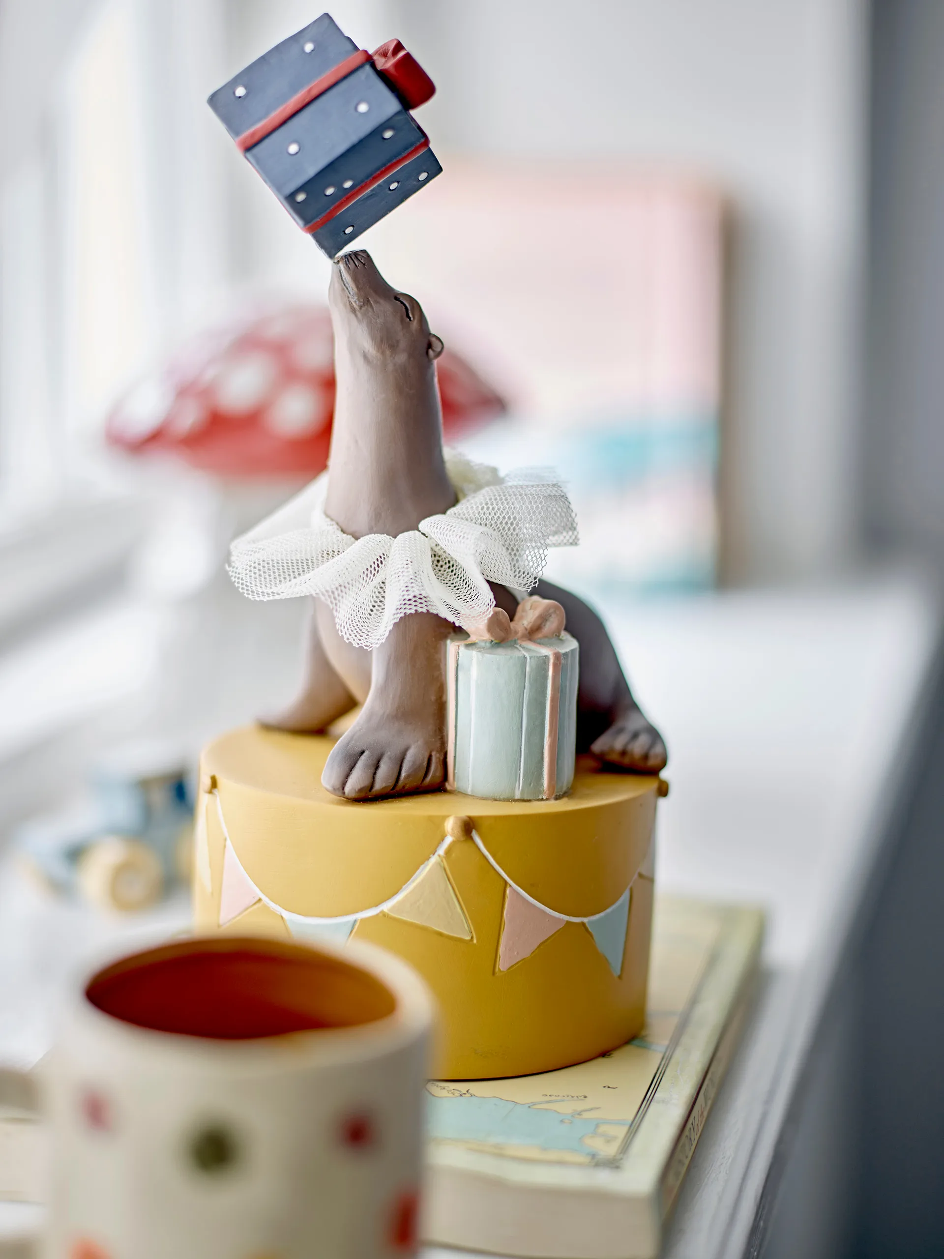 Castiçal Leões-marinhos Flor, 19 cm  Bloomingville