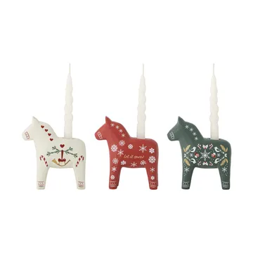 Castical Siffer - Branco-vermelho-verde, 3 peças, 10 cm - Bloomingville