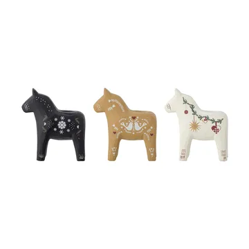 Castical Siffer - Preto-castanho-branco, 3 peças, 10 cm - Bloomingville