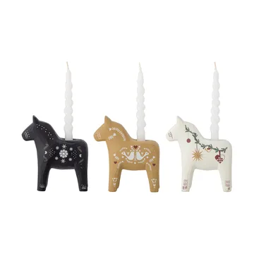 Castical Siffer - Preto-castanho-branco, 3 peças, 10 cm - Bloomingville