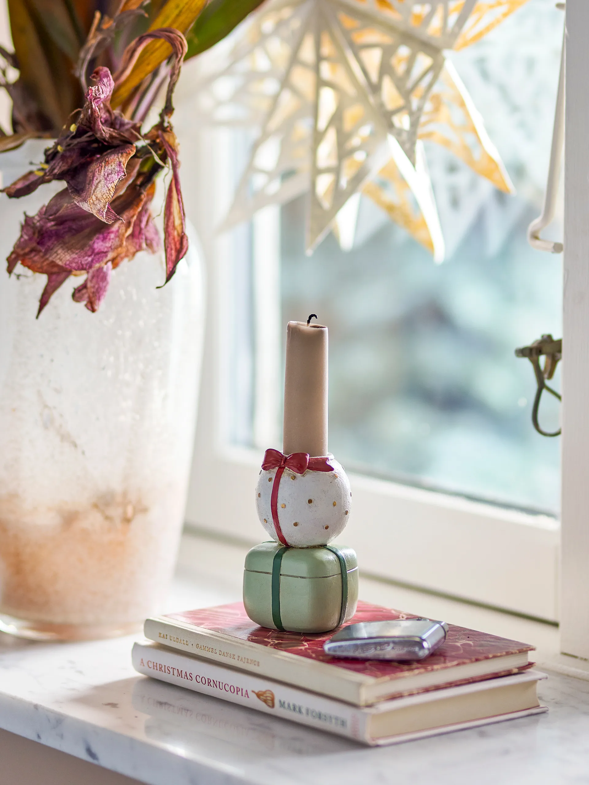 Castiçal Wish, Branco-verde Bloomingville