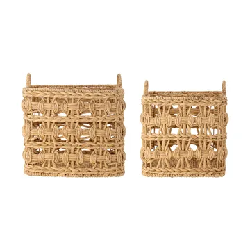 Cesta de armazenamento com pega Marnie 2 peças  - Jacinto-d'água - Bloomingville