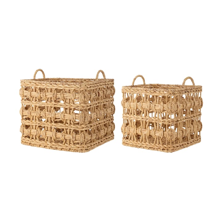 Cesta de armazenamento com pega Marnie 2 peças , Jacinto-d'água Bloomingville