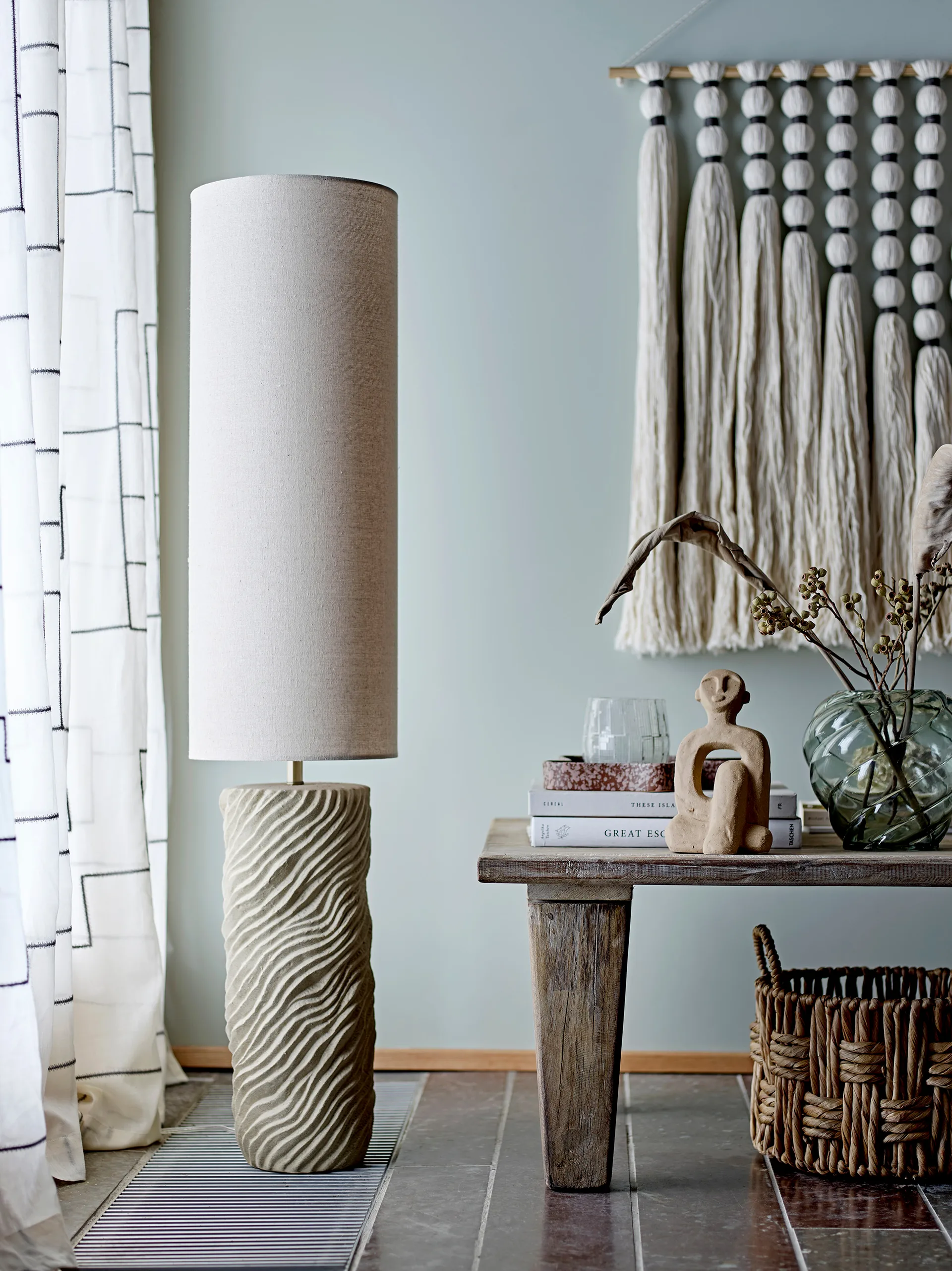 Cesta de armazenamento com pega Pepita 2 peças, Jacinto-d'água Bloomingville