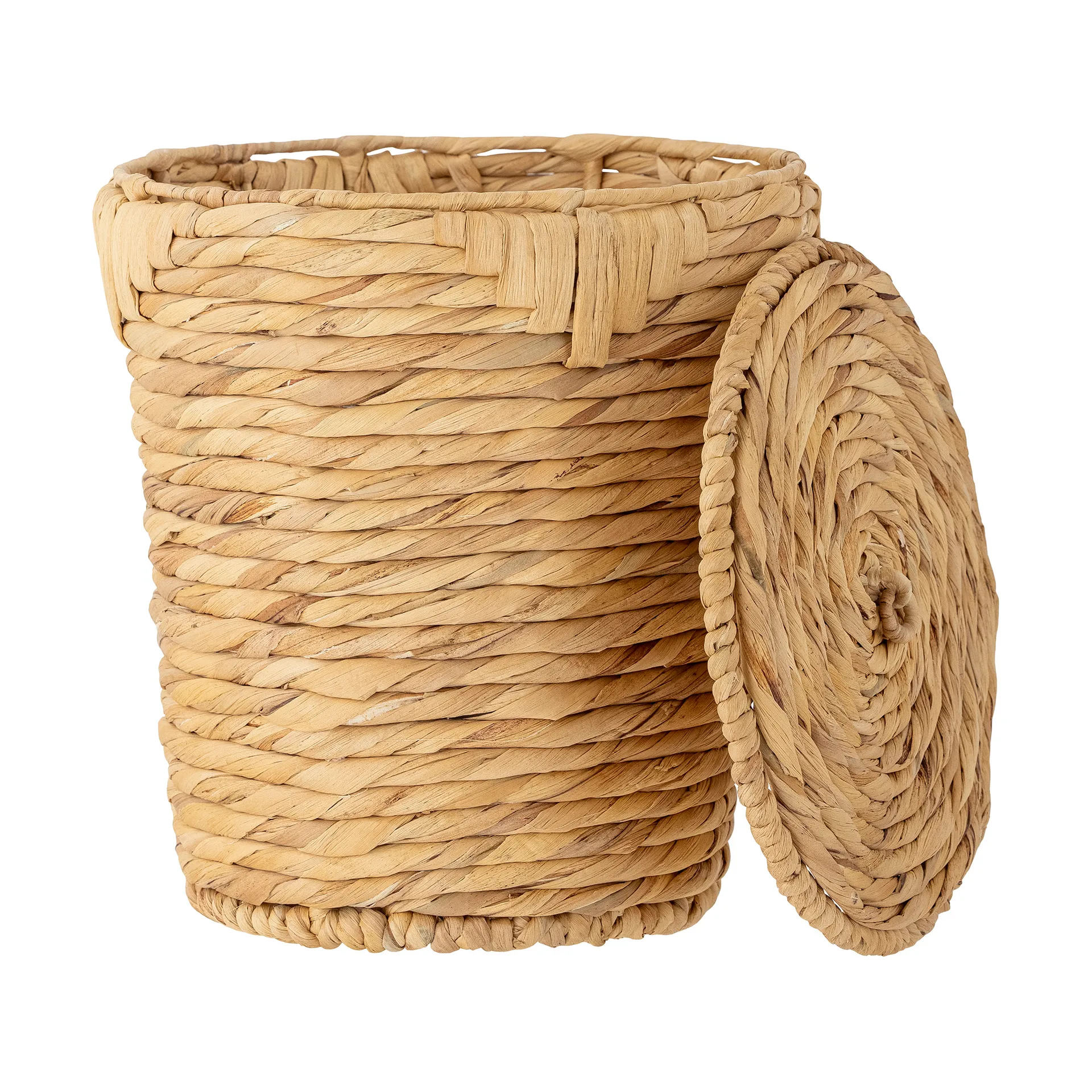 Cesta de armazenamento com tampa Peri, Jacinto-d'água Bloomingville