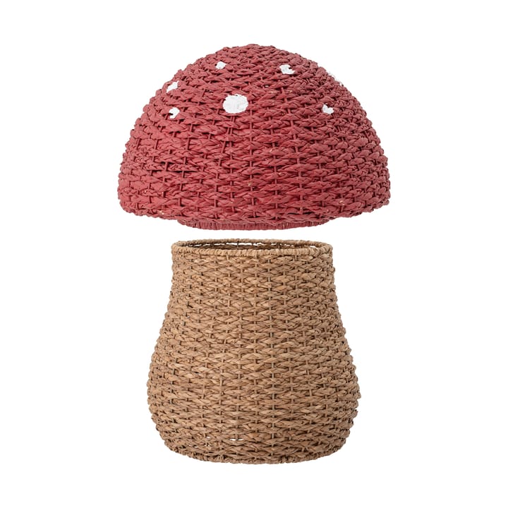 Cesta de armazenamento Corintha com tampa 61xØ43 cm, Vermelho Bloomingville