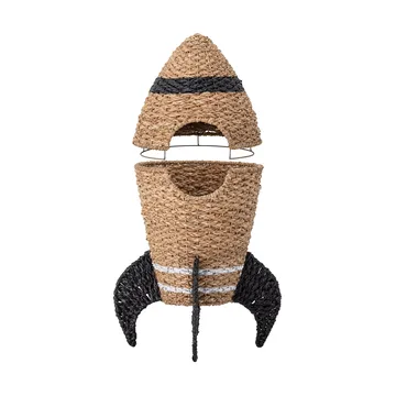 Cesta de armazenamento Cosmina com tampa Ø40x68,5 cm - Natureza - Bloomingville