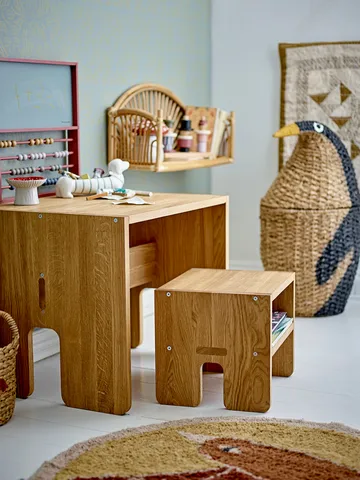 Cesta de armazenamento Tazia com tampa Ø37x69 cm - Preto - Bloomingville