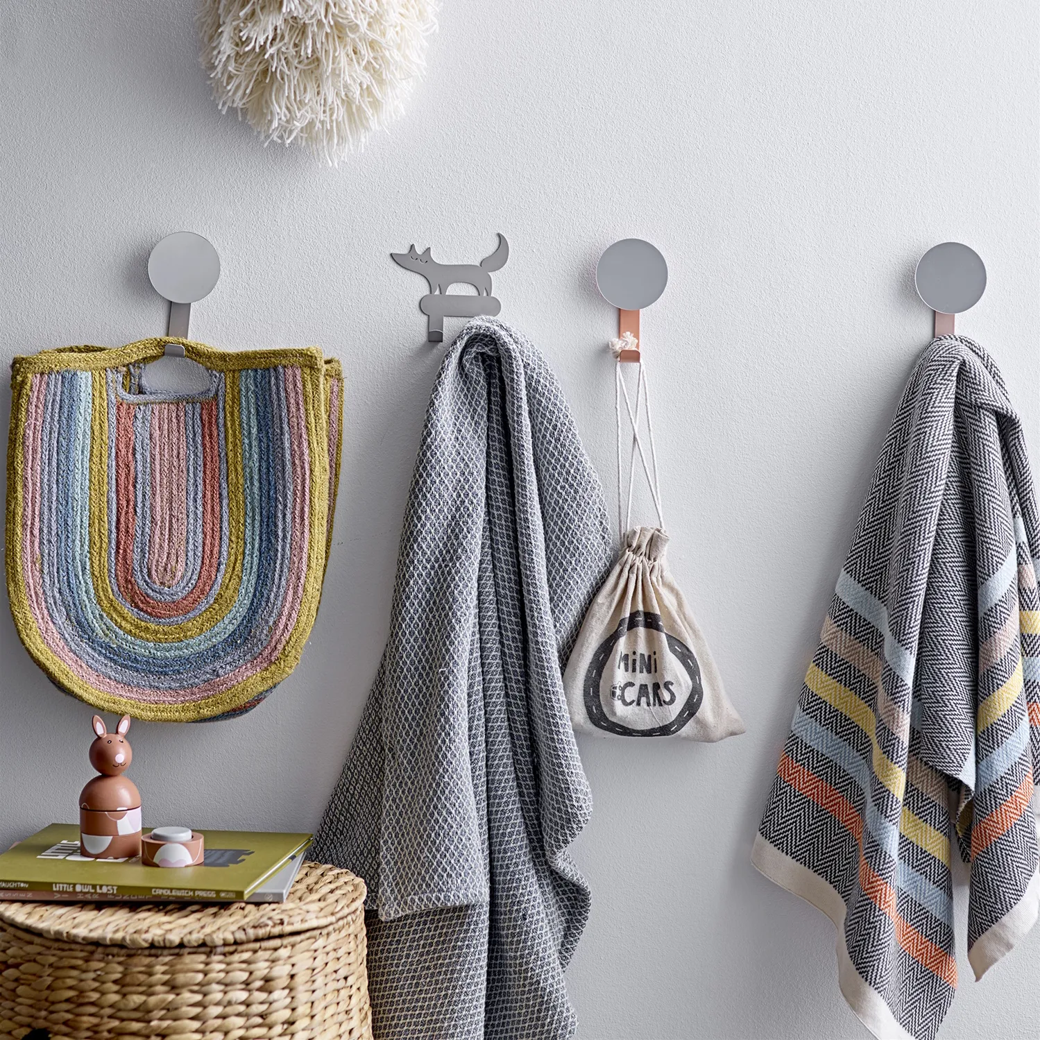 Cesto com tampa Bloomingville , Panda Bloomingville