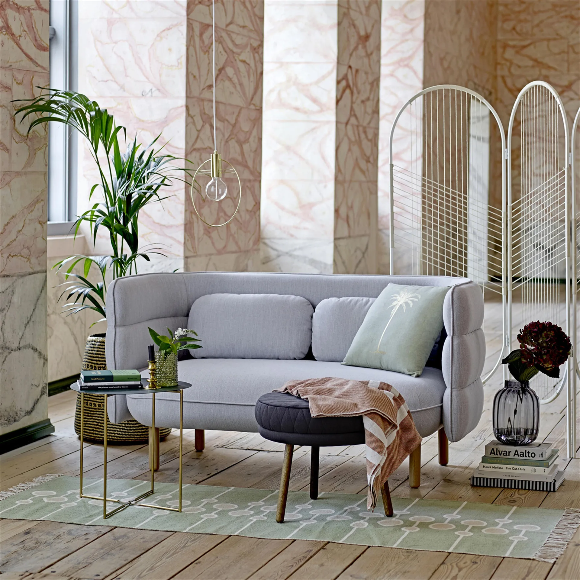 Cesto de arrumação Bloomingville sea grass 2 un., cinza natural Bloomingville