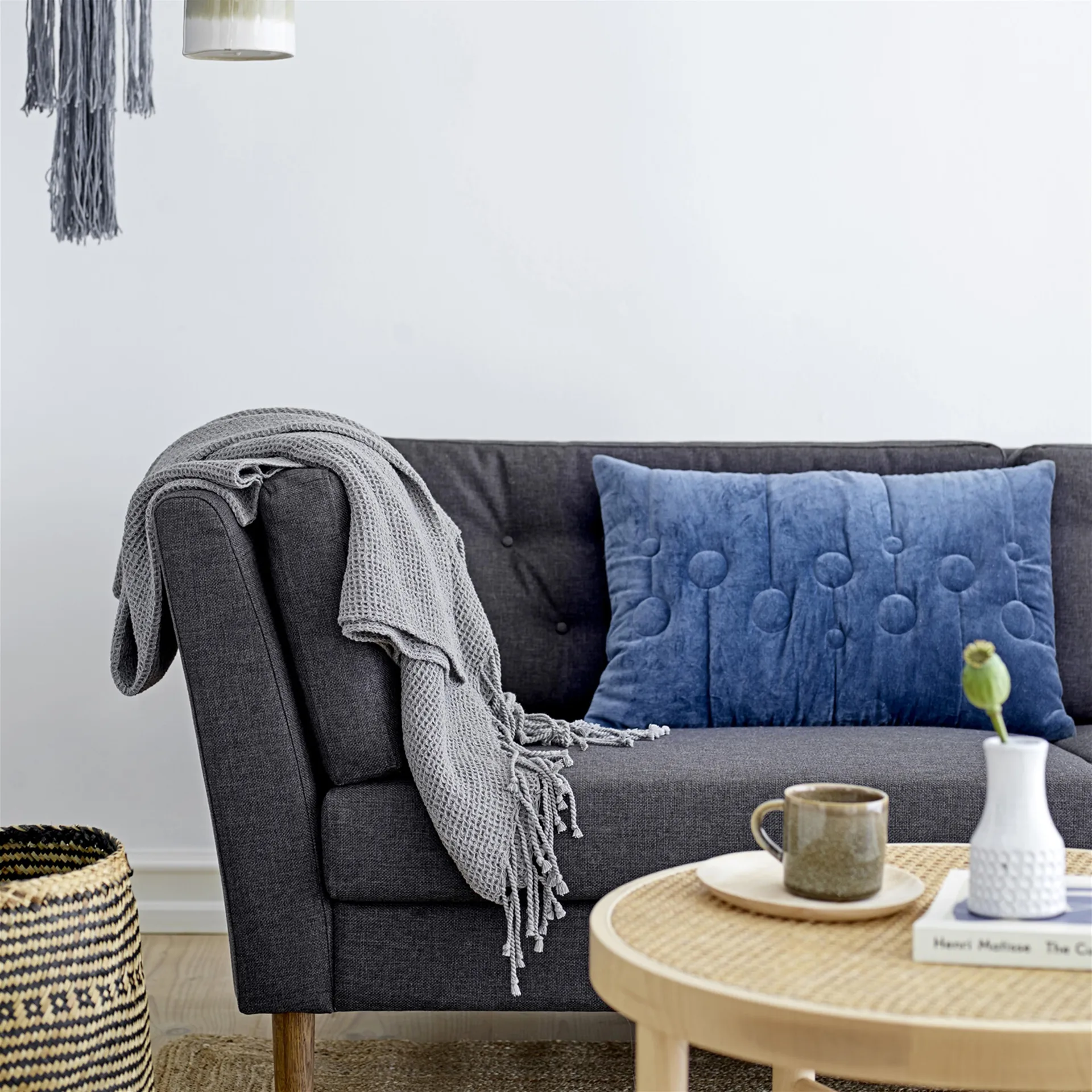 Cesto de arrumação Bloomingville sea grass 2 un., cinza natural Bloomingville