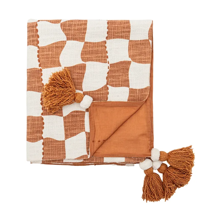 Chola manta algodão 150x130 cm - Castanho - Bloomingville