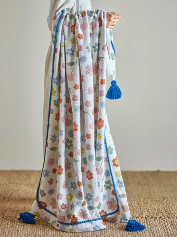 Cobertor de algodão Cherry 160x130 cm - Rosa - Bloomingville