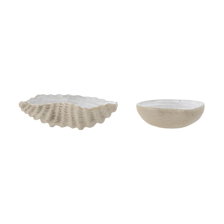 Concha da tigela de decoração Bakur 2 peças , Bege-cinzento Bloomingville