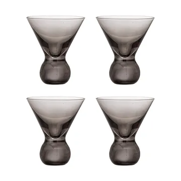 Conjunto com 4 copos de cocktail Corliss - Cinza - Bloomingville