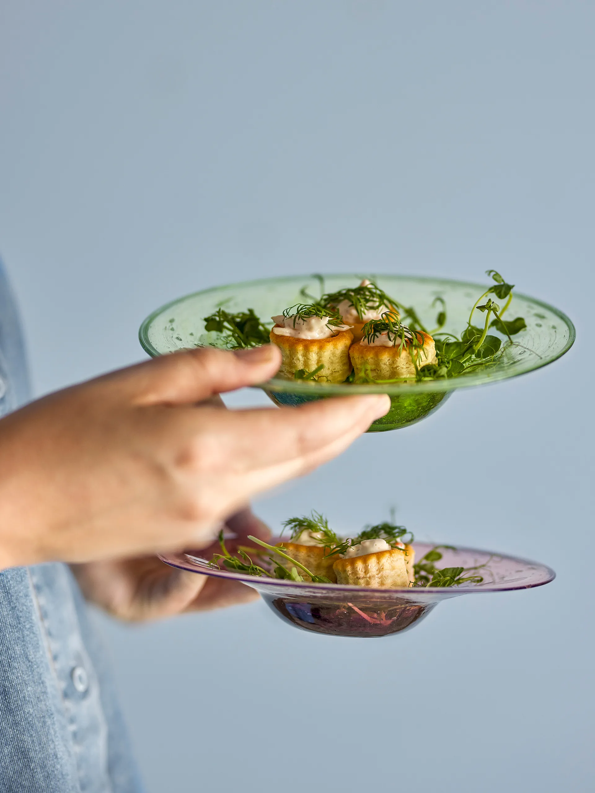 Conjunto de 2 pratos Sunil, Verde Bloomingville