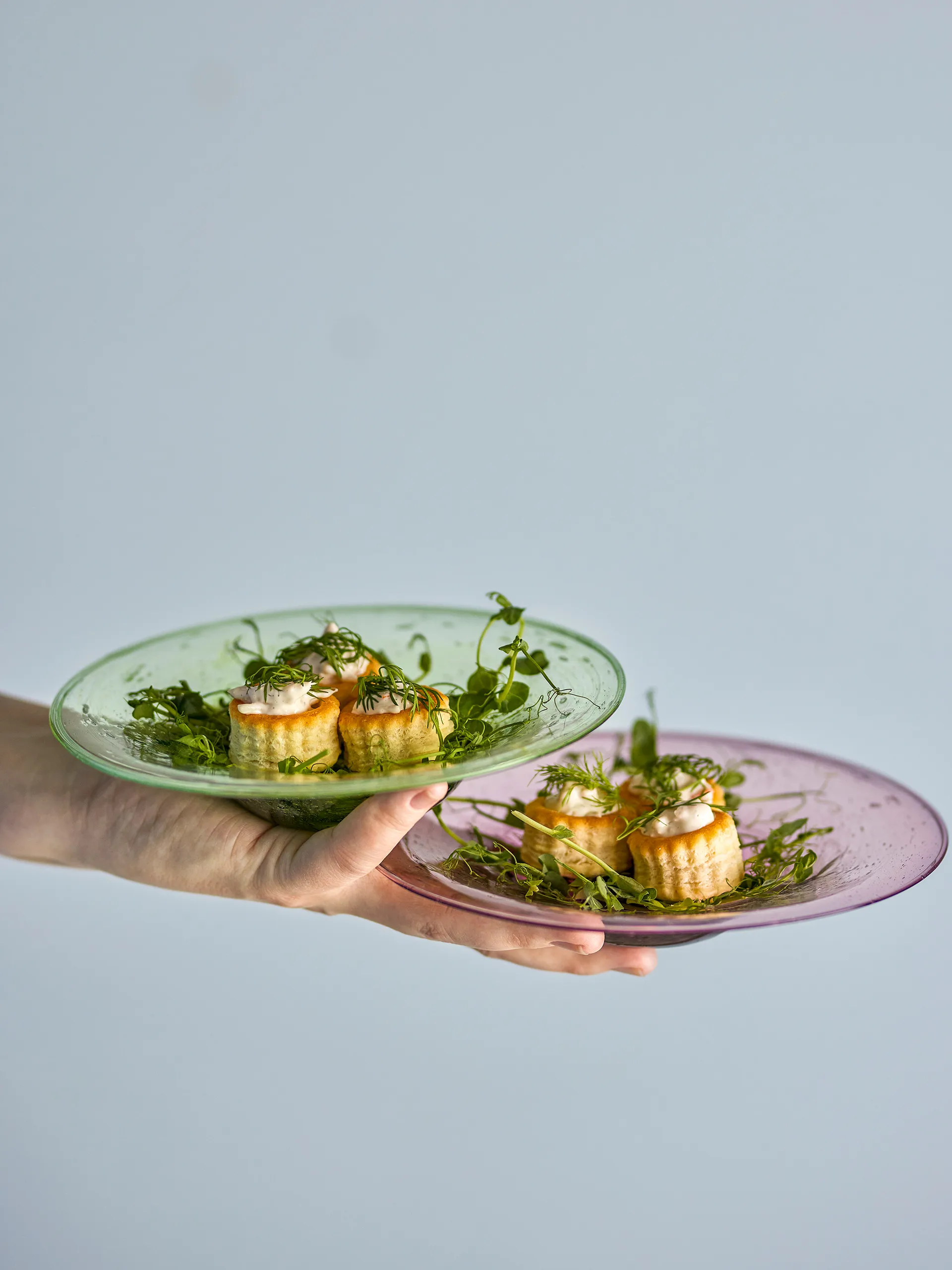 Conjunto de 2 pratos Sunil, Verde Bloomingville