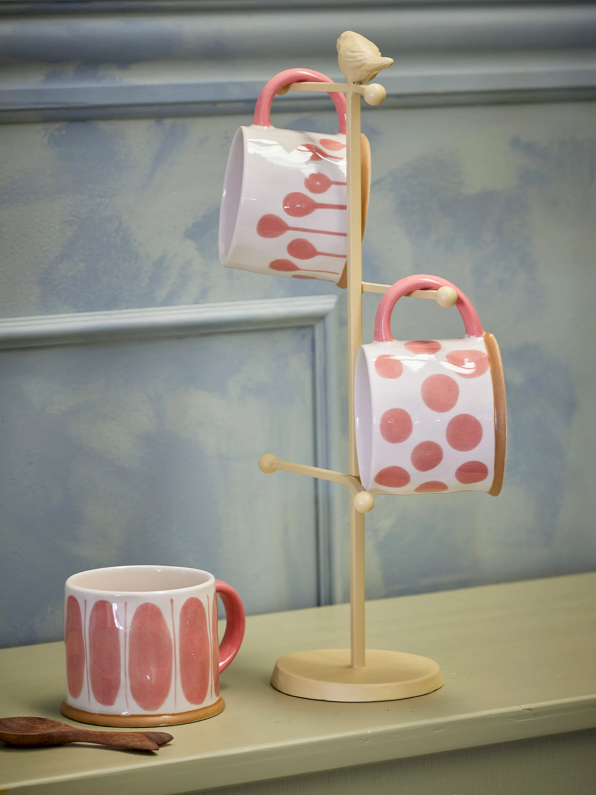 Conjunto de 3 canecas Linora 450 ml, Rosa Bloomingville