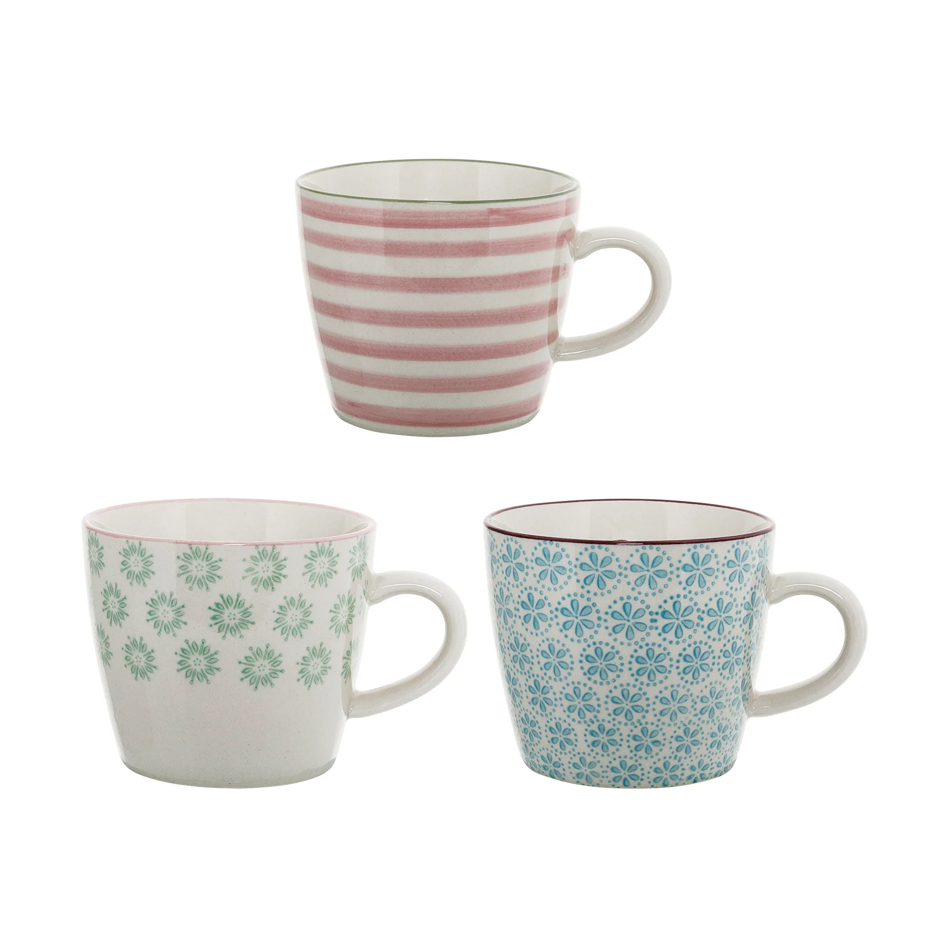 Conjunto de 3 copos Patricia 300 ml Azul,  Bloomingville