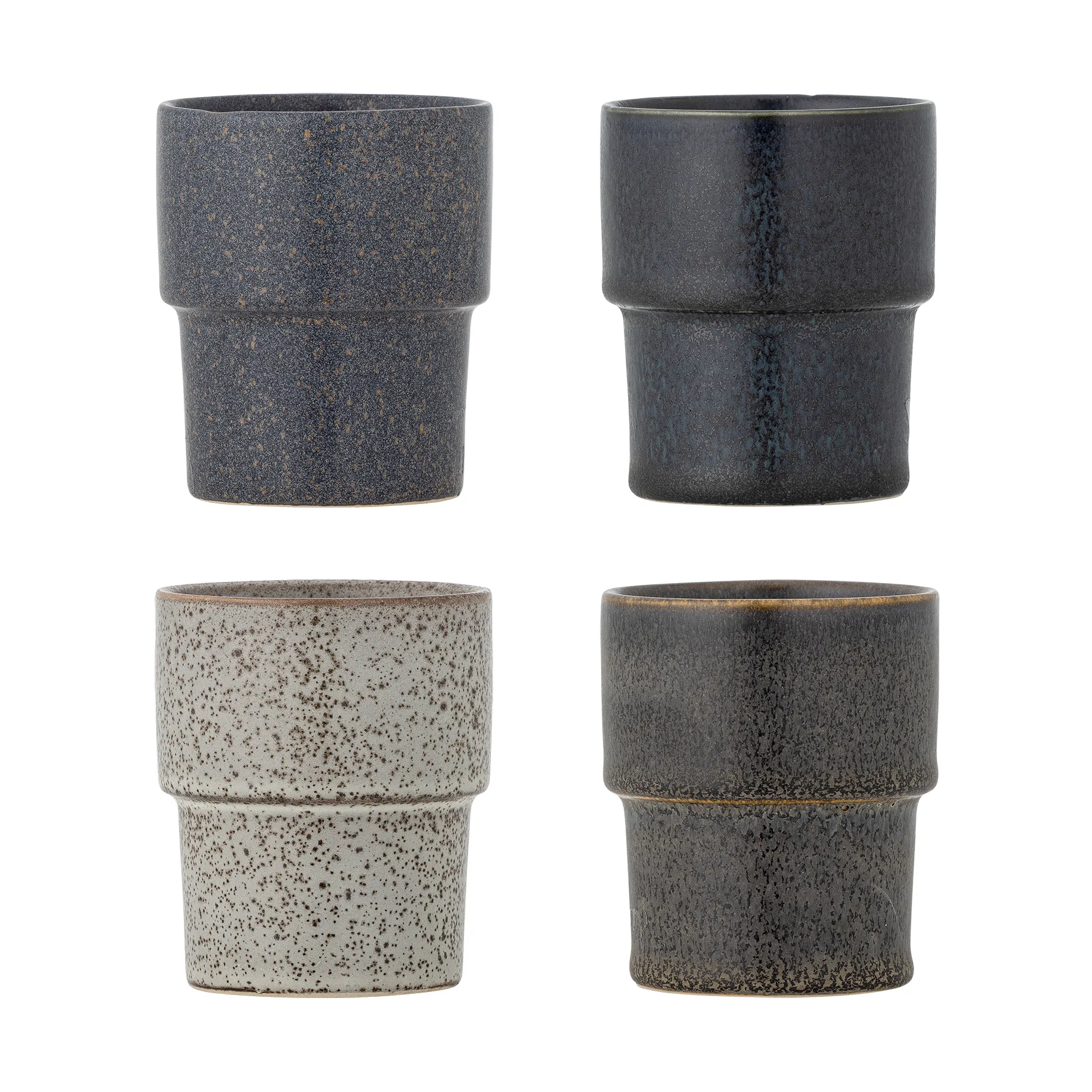 Conjunto de 4 canecas Ewan, Castanho Bloomingville