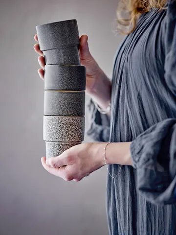 Conjunto de 4 canecas Ewan - Castanho - Bloomingville