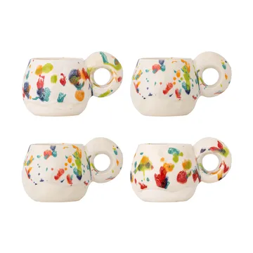 Conjunto de 4 canecas Freckles - Vermelho - Bloomingville