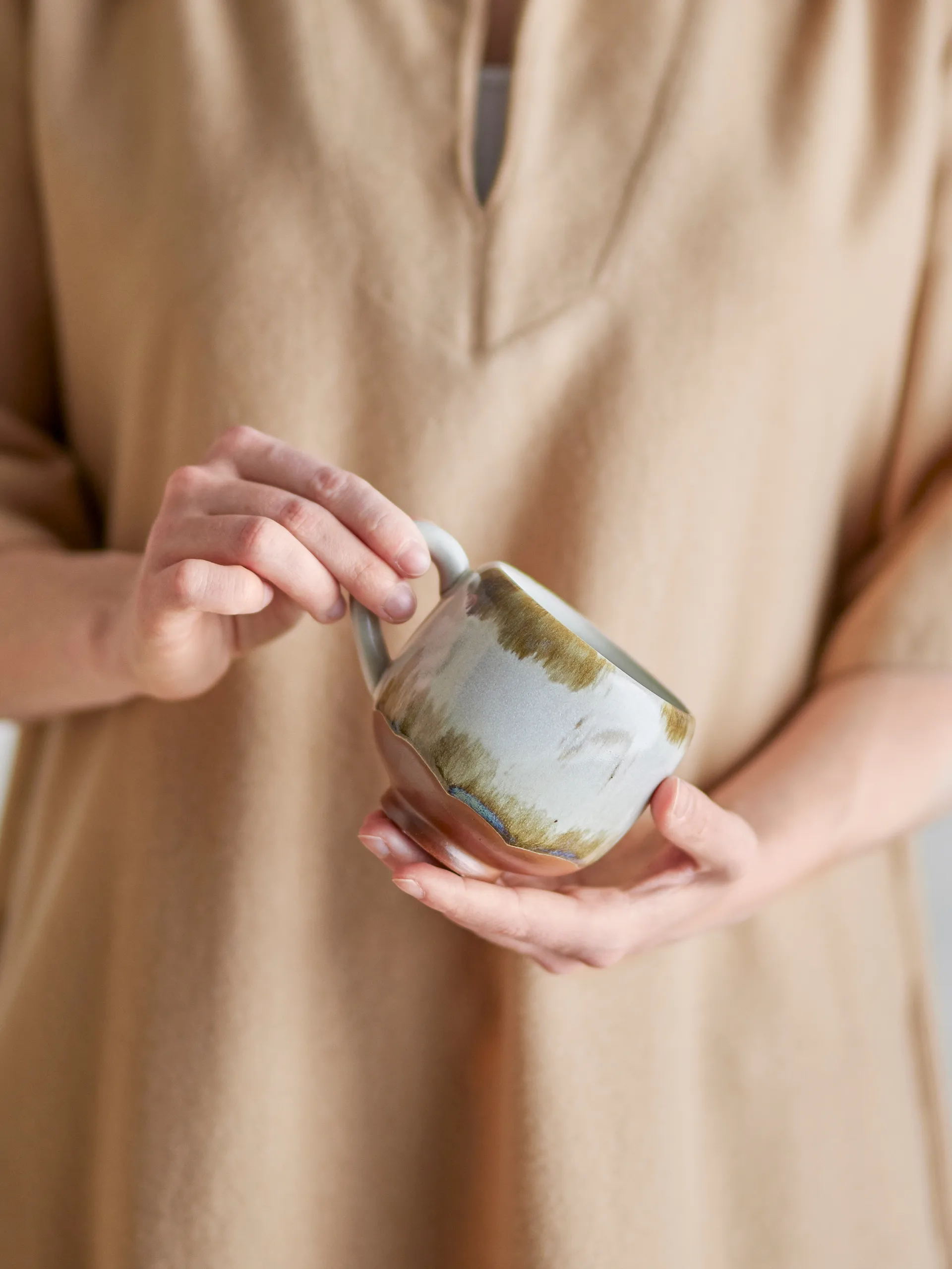 Conjunto de 4 chávenas Jade, Natural Bloomingville