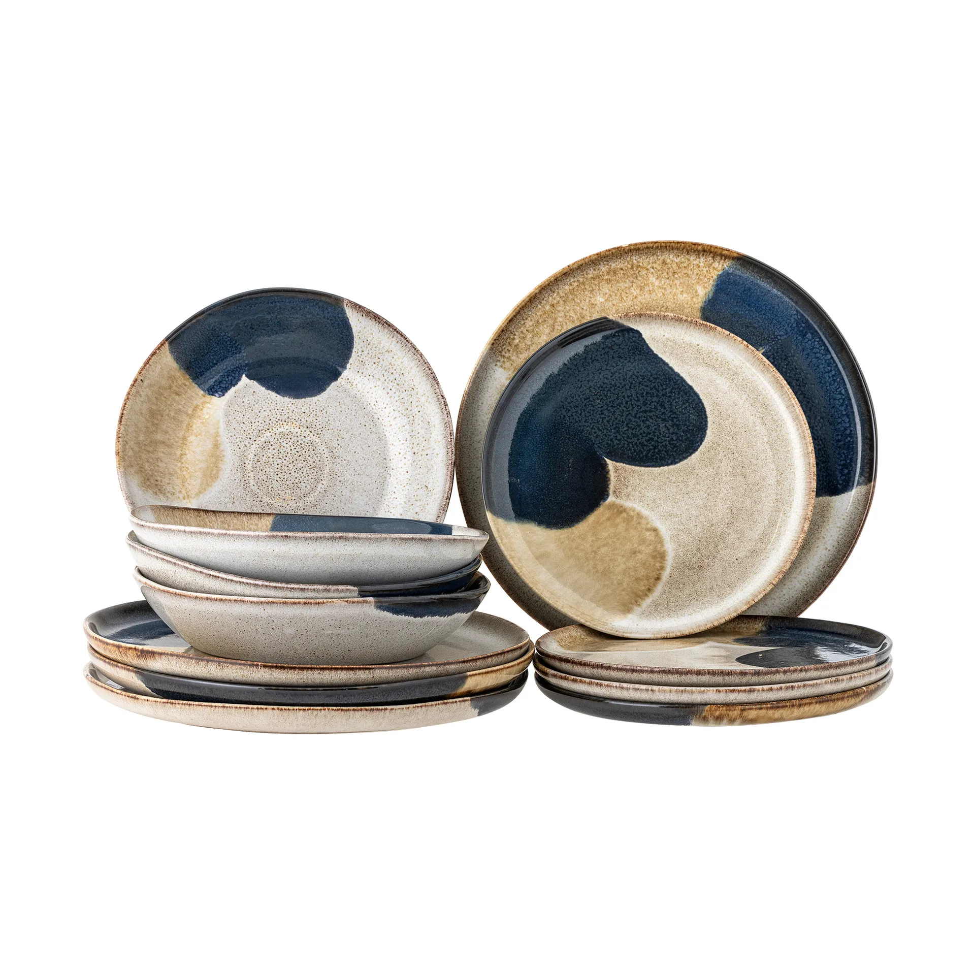 Conjunto de jantar Jules 12 peças, Cinza Bloomingville