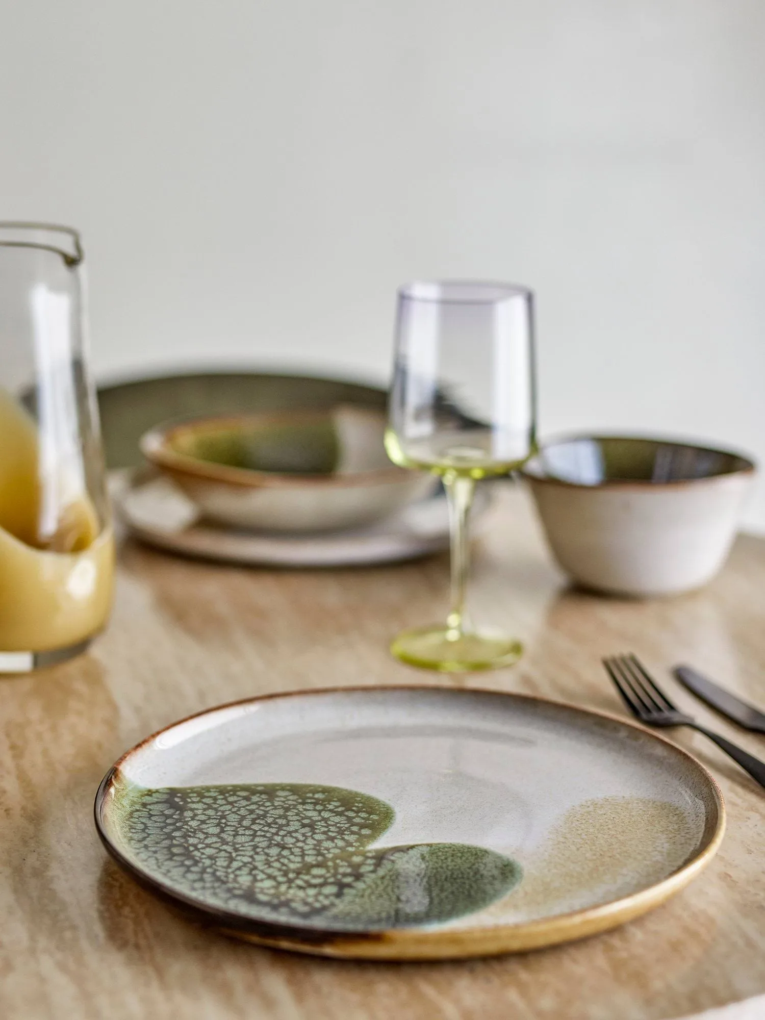 Conjunto de jantar Jules 12 peças, Verde Bloomingville