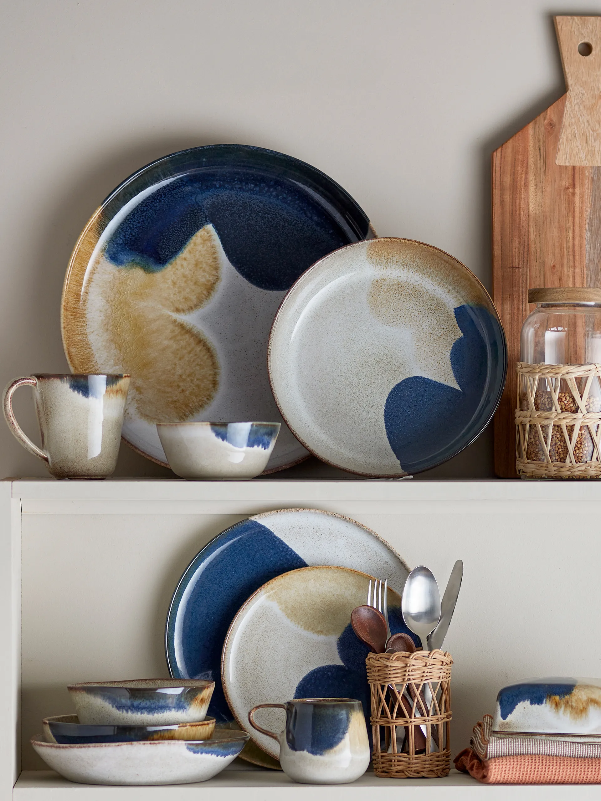 Conjunto de pequeno-almoço Jules 12 peças, Cinza Bloomingville