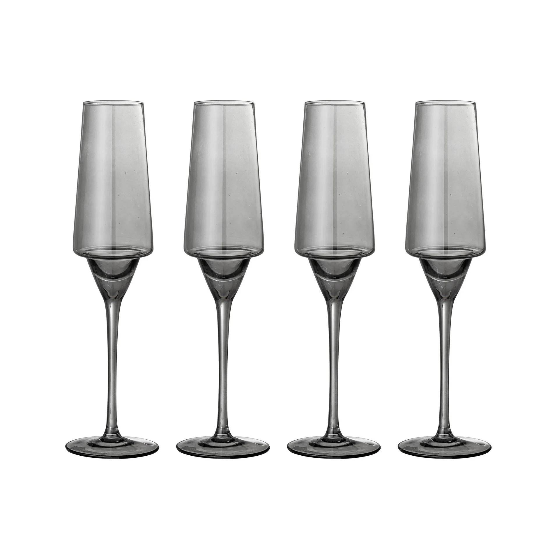 Copo de champanhe Yvette 25 cl, conjunto de 4, cinza Bloomingville