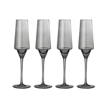 Copo de champanhe Yvette 25 cl, conjunto de 4 - cinza - Bloomingville